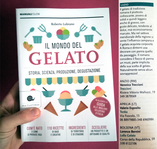 Lolla gelato citata su “Il Mondo del Gelato” di Roberto Lobrano